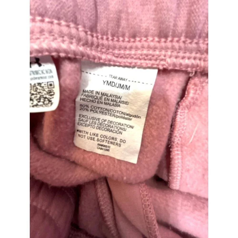 Underarmour Girls Hooded Jogging Suit Pink Size M